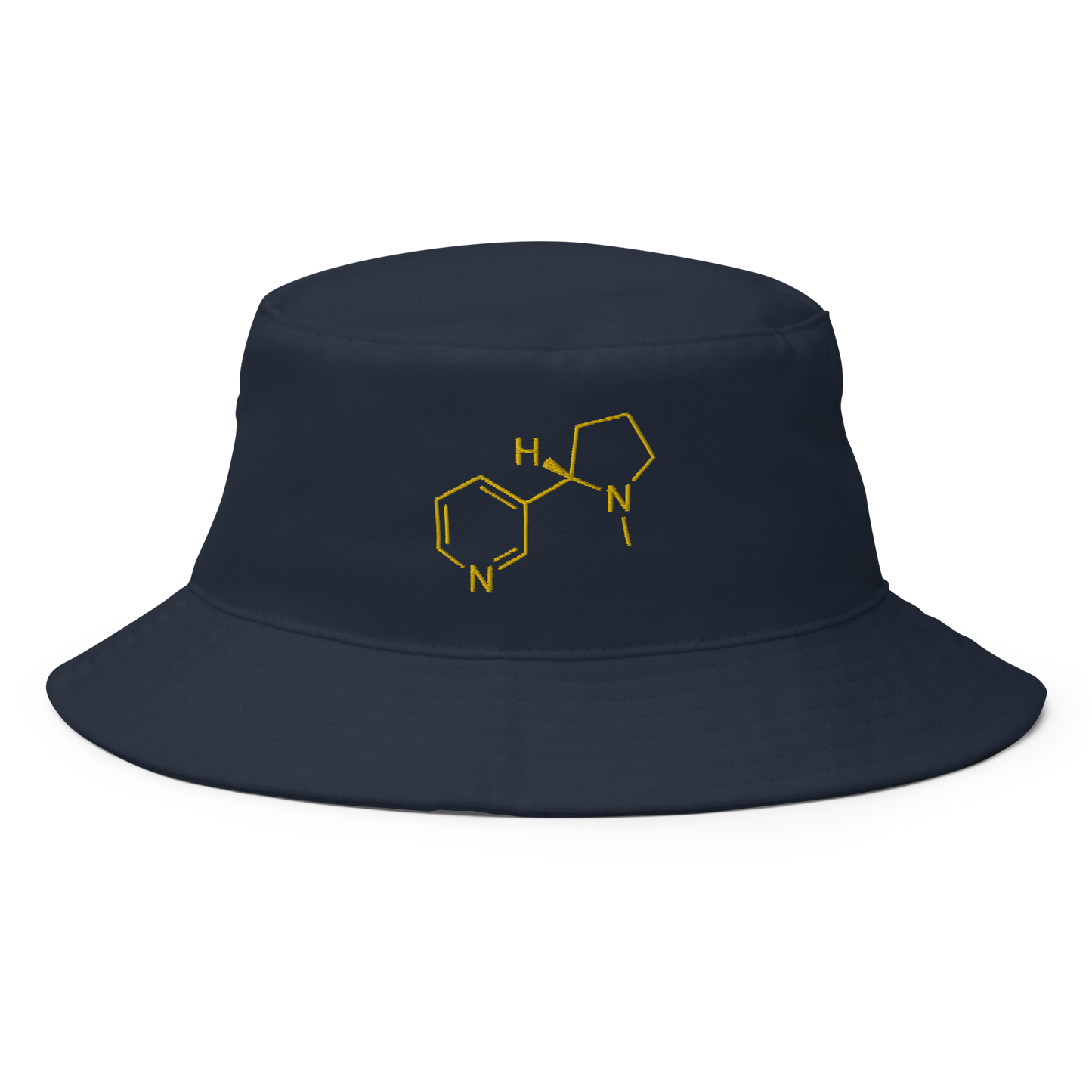 Nicotine Molecule Embroidered Bucket Hat