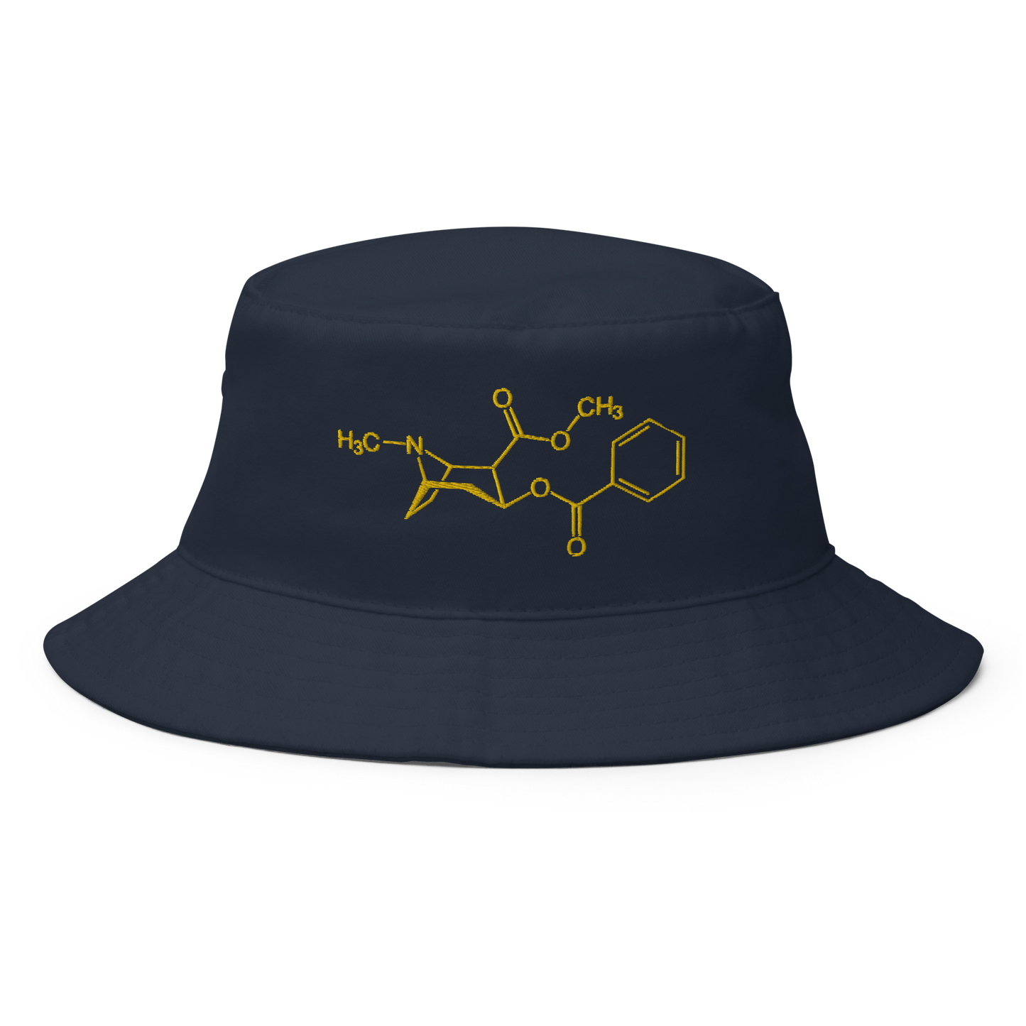 Cocaine Molecule Embroidered Bucket Hat