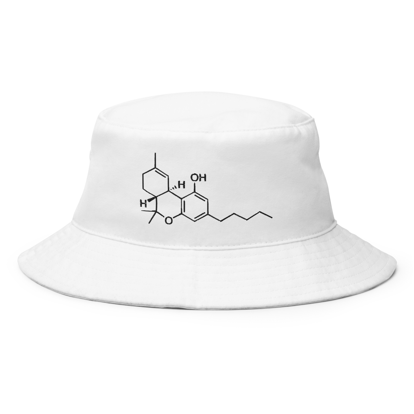 THC Molecule Embroidered Bucket Hat